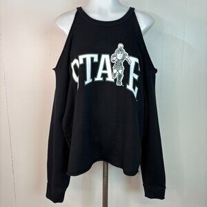 Victoria's Secret PINK Sweatshirt Large Black Michigan State Spartans MSU